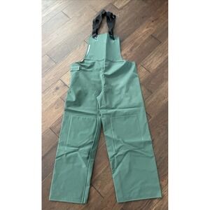 Cedar Key Pier Six Size Large Waterproof 50MM BIB PANTS Heavy Duty Green Mens